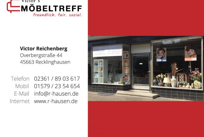 Schaufenster, Kontakt Victor's Möbeltreff Recklinghausen