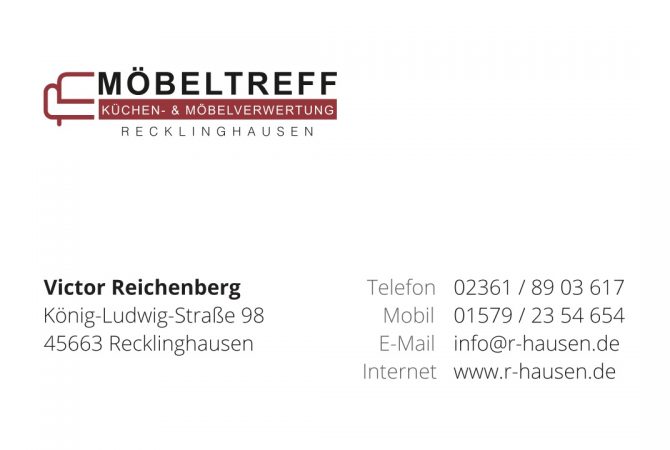 Visitenkarte Möbeltreff Recklinghausen